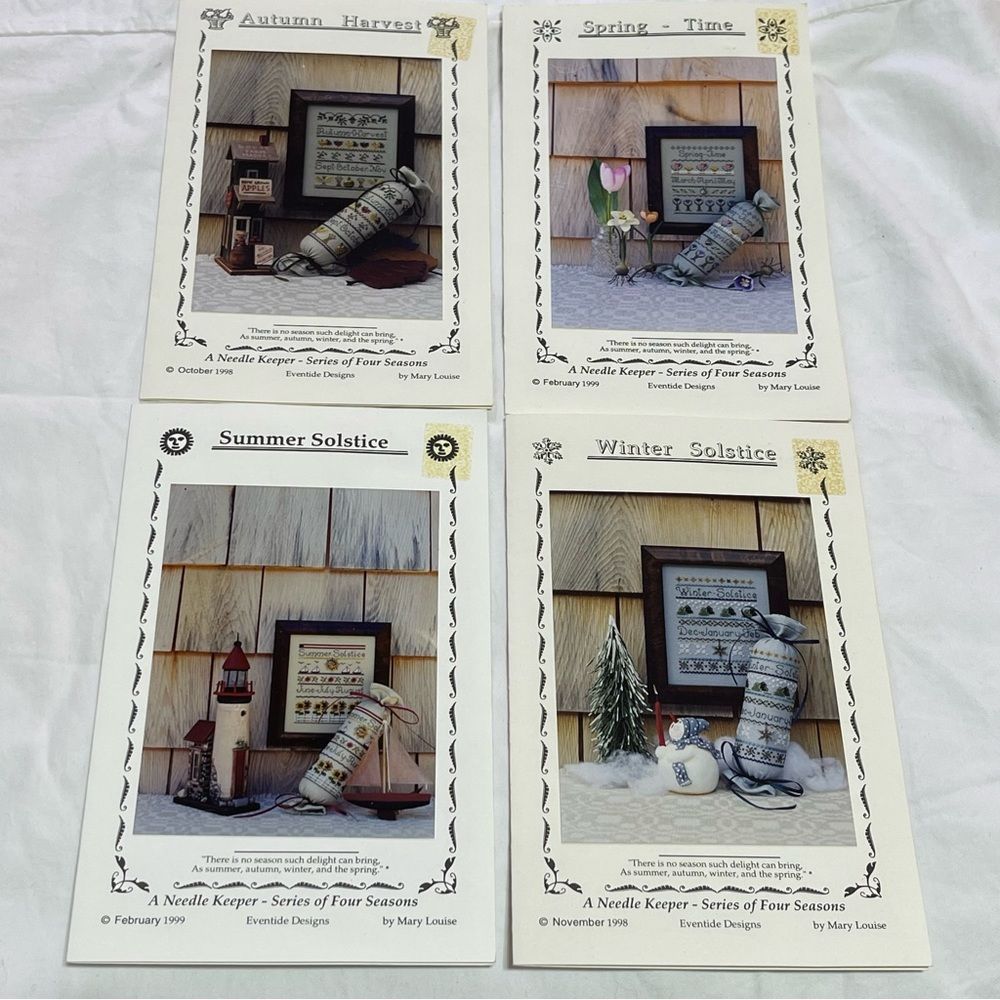 Eventides Designs Needle Keepers - Series of Four Seasons Cross Stitch P…